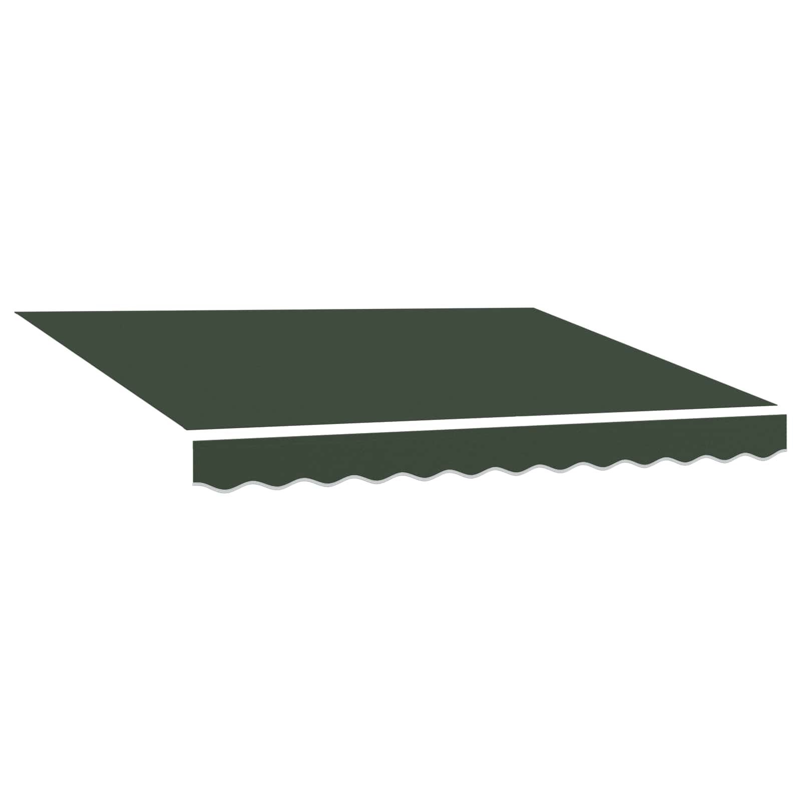 vidaXL Markise Markisenersatzstoff Dunkelgrün 5 x 3,5 m Polyester (1-St)