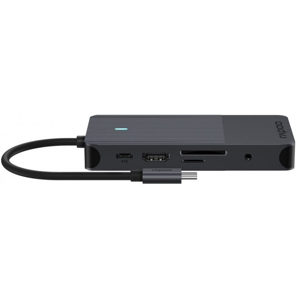 Rapoo Rapoo USB-C 10-in-1 Multiport Adapter grau Adapter USB-C, 10-in-1 Anschlussvielfalt