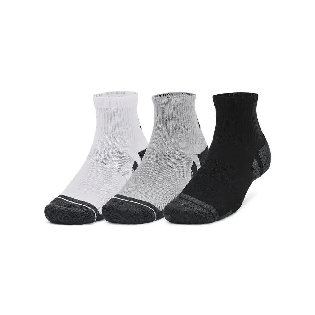 Under Armour® Performance 3-Paar, 3 Erwachsenen Combo Tech Socken Grey Füßlinge – Basicsocken Knöchelhohe er) (Pack, 3er-Pack