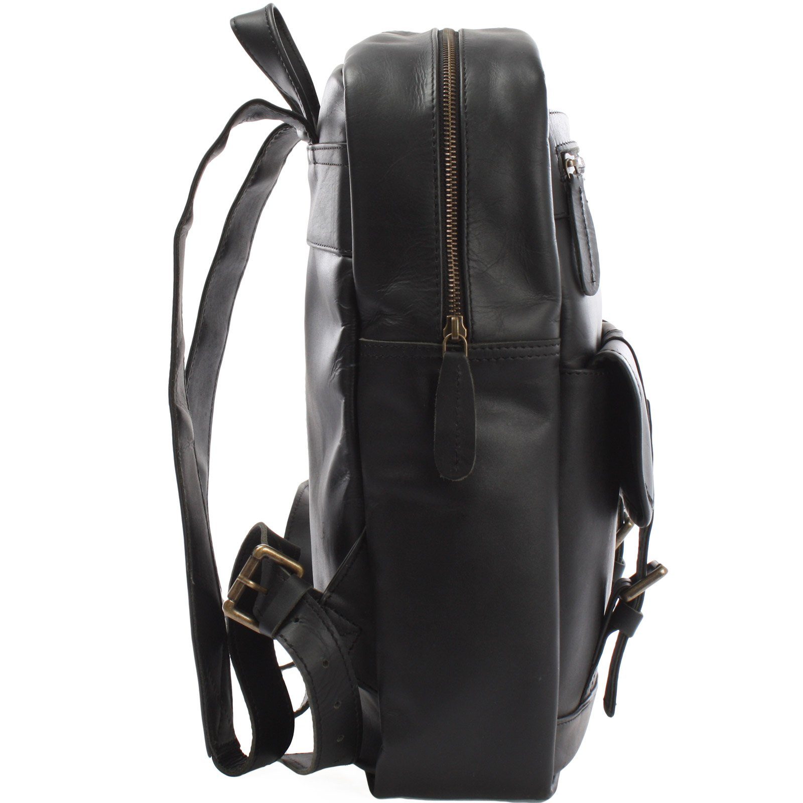 LECONI Freizeitrucksack großer Lederrucksack Wanderrucksack Echt Leder LE1018