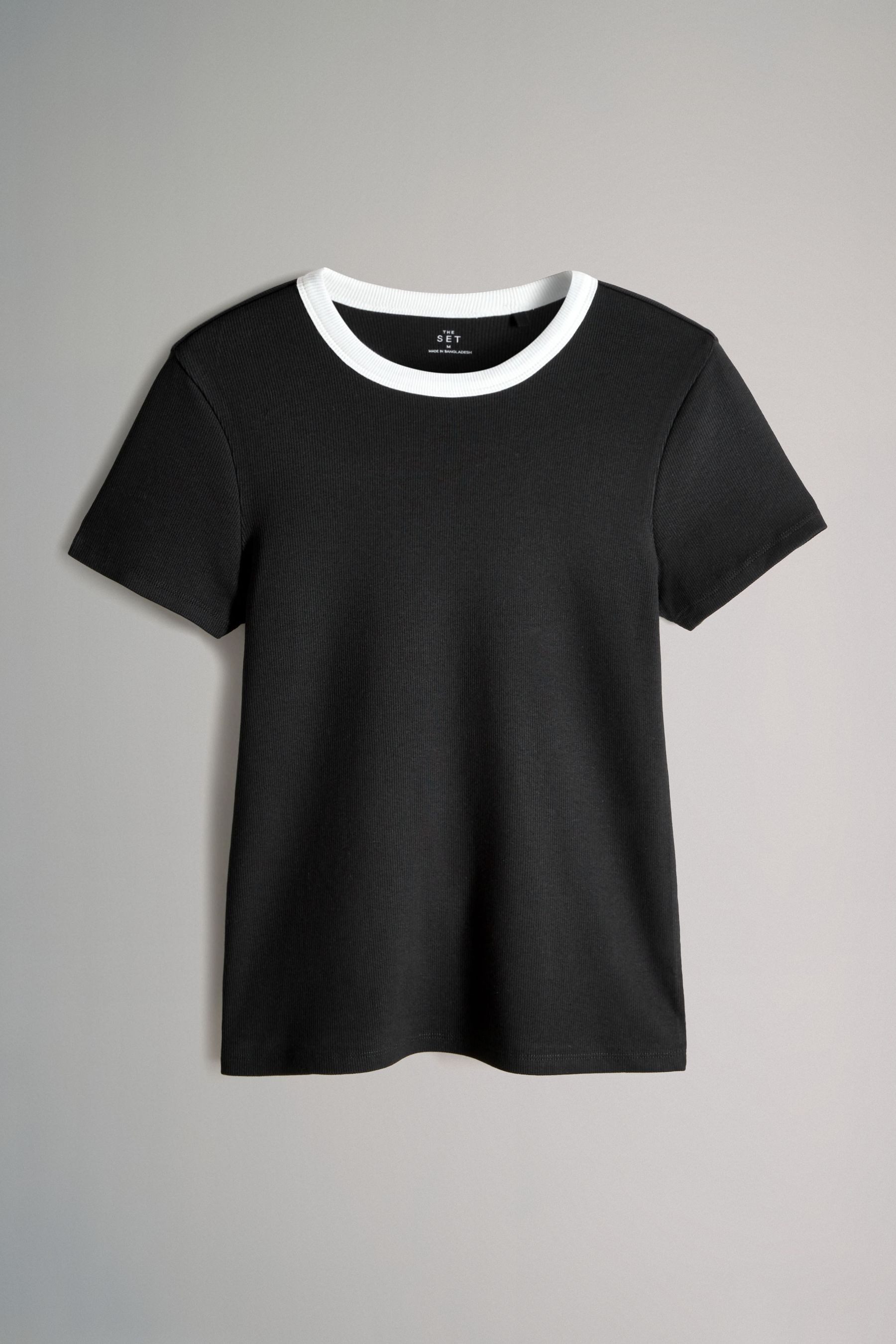 The Set T-Shirt The Set gerippte Kurzarm-T-Shirts, 4er-Pack (4-tlg) günstig online kaufen