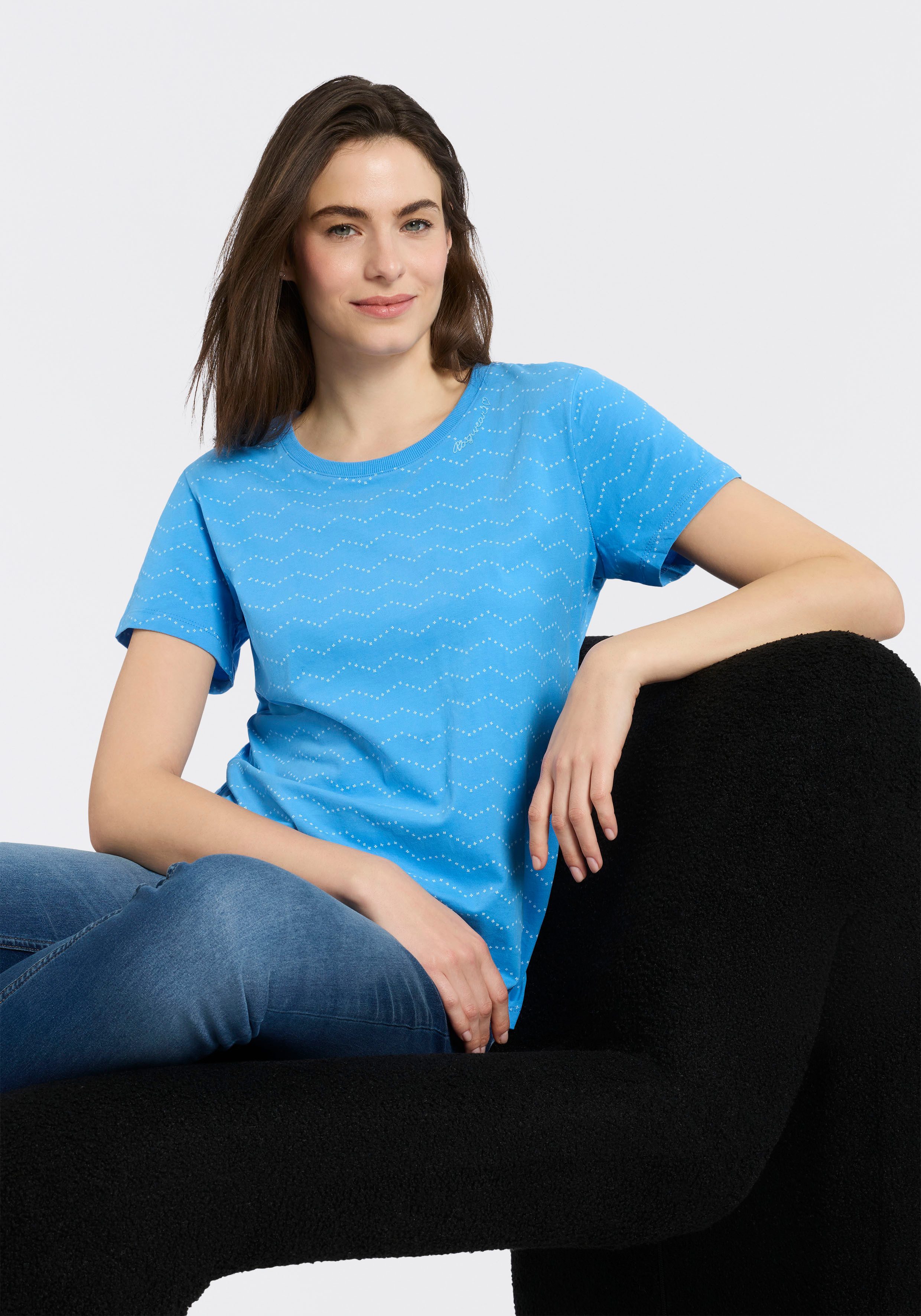 Ragwear Kurzarmshirt MINTTA ZIG ZAG O mit Logoschriftzug günstig online kaufen