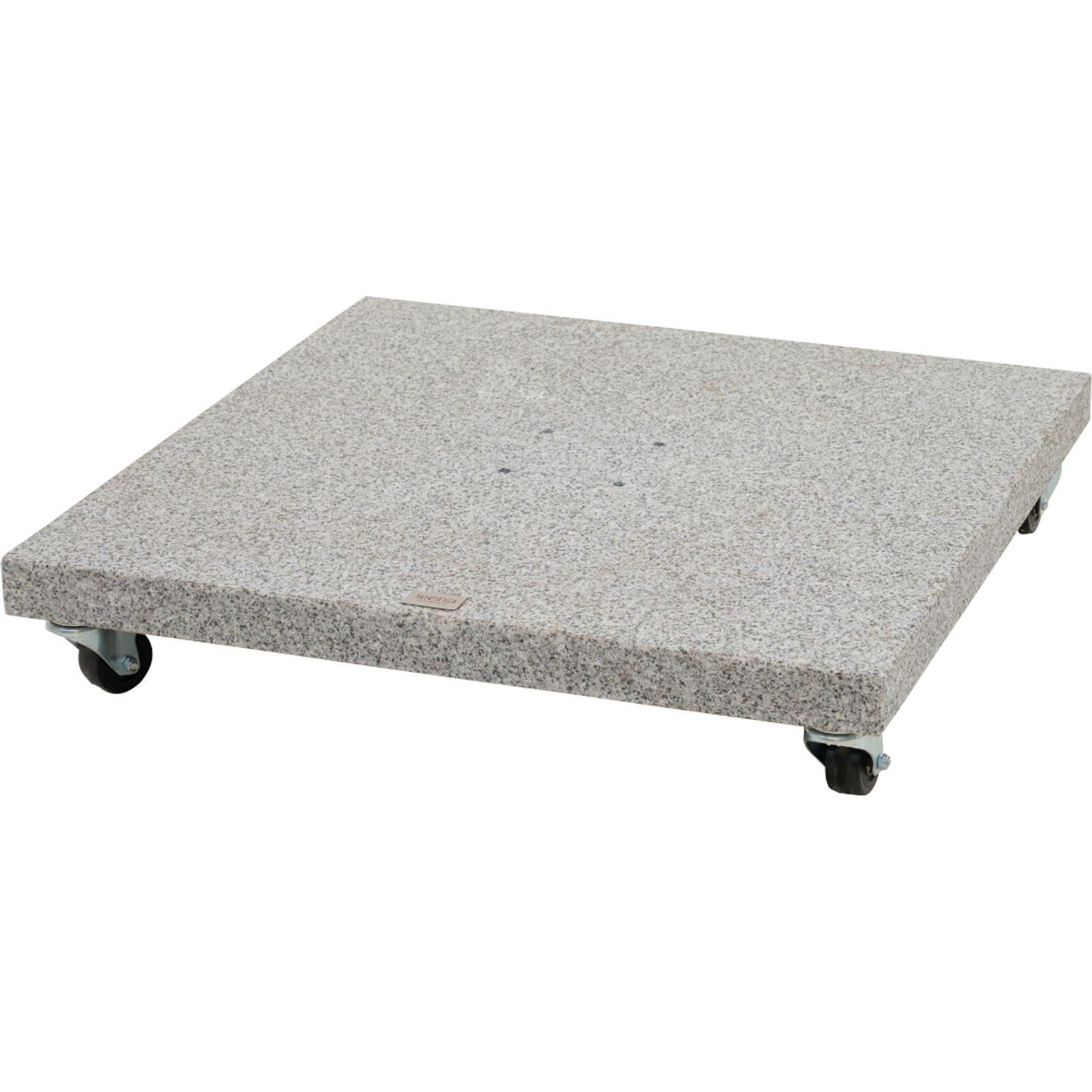 Kunststoffschirmständer Schirmständer Granit Ennio Base 120 kg light grey mit Rollen