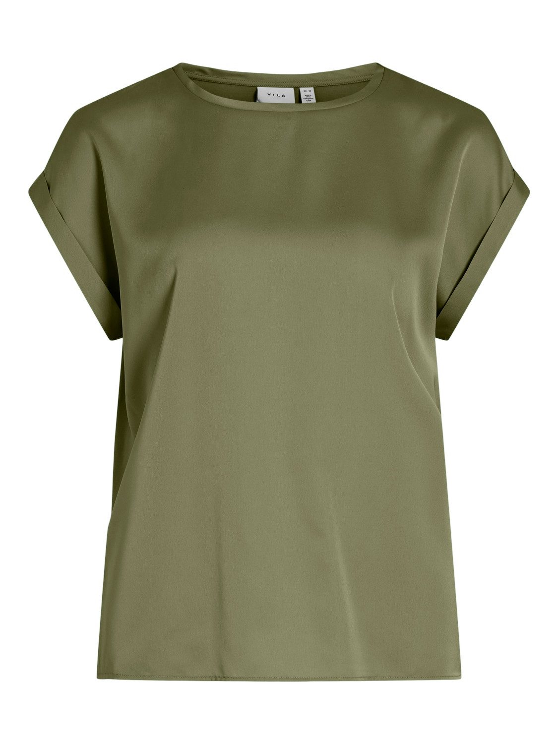 Vila T-Shirt Satin Blusen Kurzarm Basic günstig online kaufen