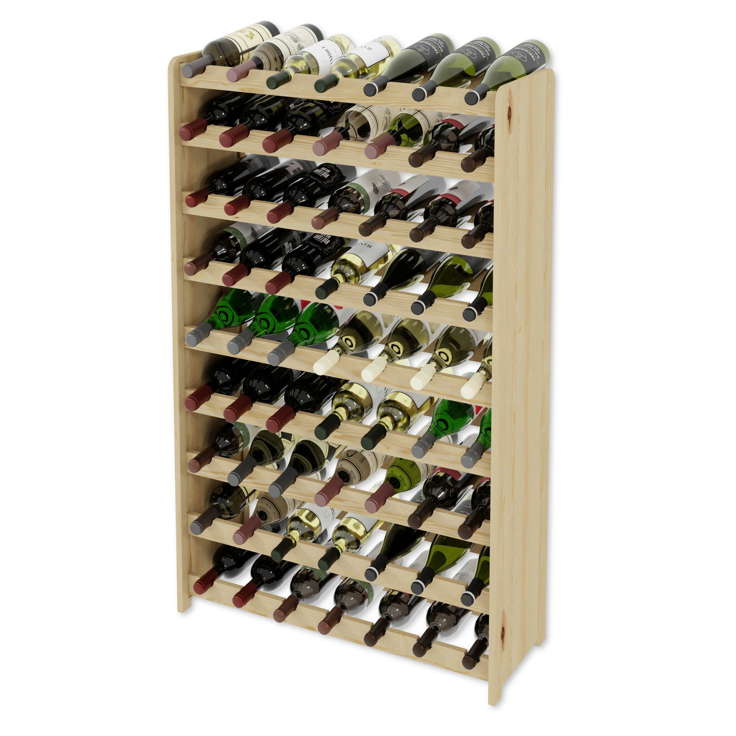 Lenmar Weinregal Weinregal Weinregal Holz Flaschenregal für 63 Flaschen Len günstig online kaufen