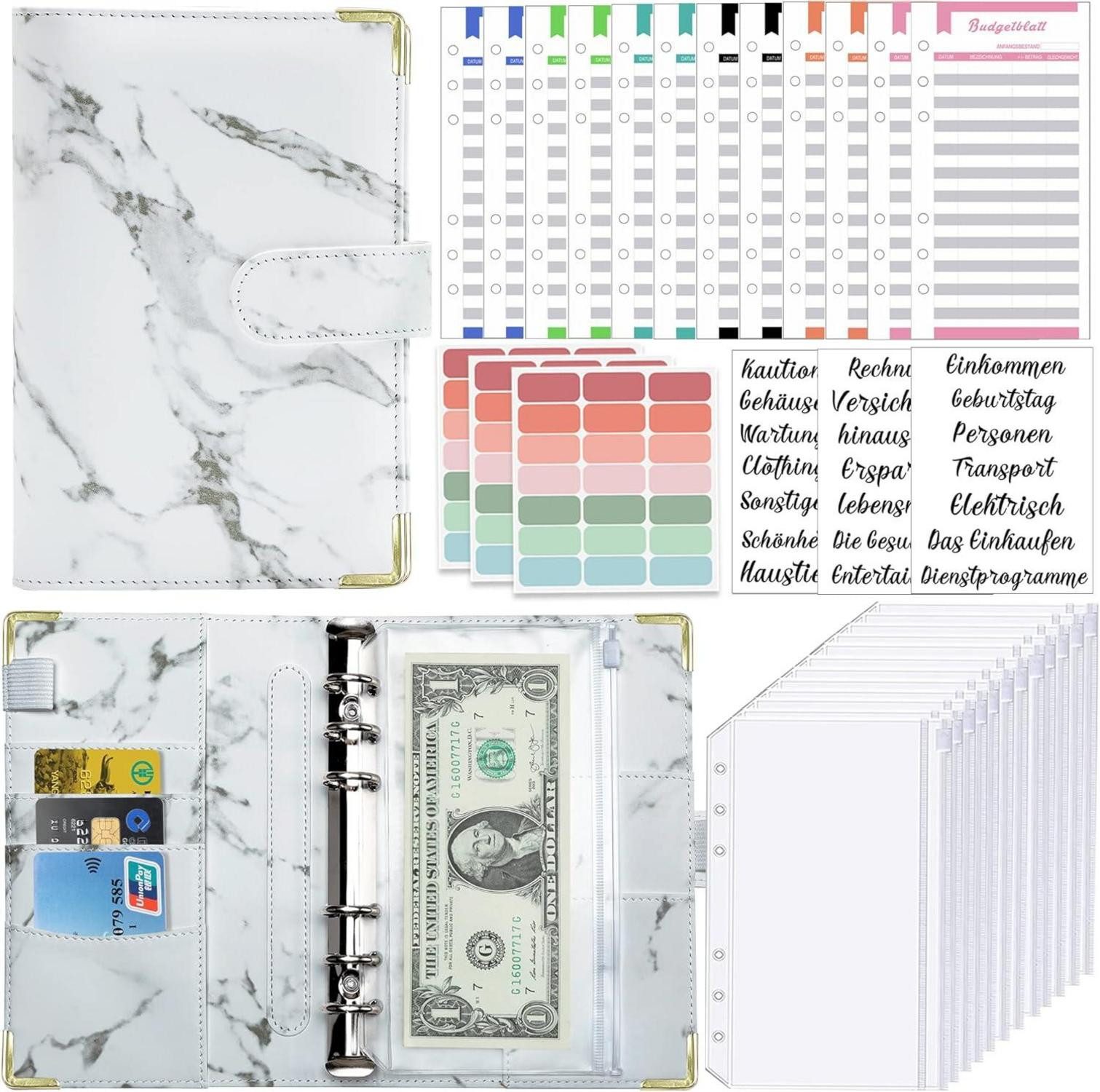 Notizbuch A6 Budget Planner Deutsch Organizer Geld Sparbuch Reisen Tagebuch