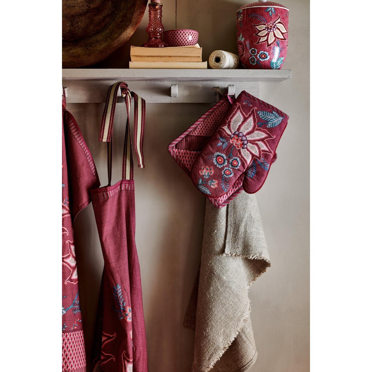 PiP Studio Geschirrtuch Geschirrtuch Flower Festival Scallop Dark Pink günstig online kaufen