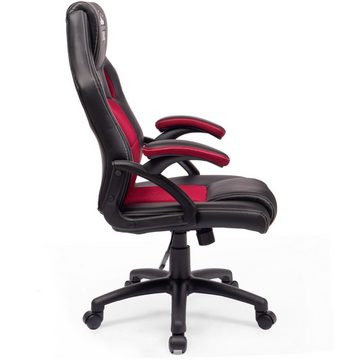 Midori Gaming Chair (1 St), Racing Bürostuhl Chefsessel Schreibtischstuhl Drehstuhl Schwarz/Bordeaux