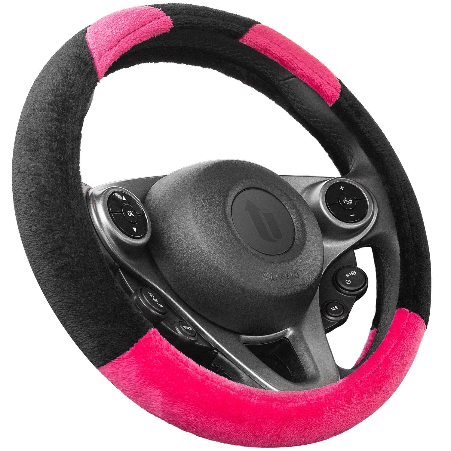 Plüschmaterial Pink mit entzückenden - Designs 37,00 Upgrade4cars 39,00 Teddybären Lenkradbezug Ø Weiches Plüsch, cm, von