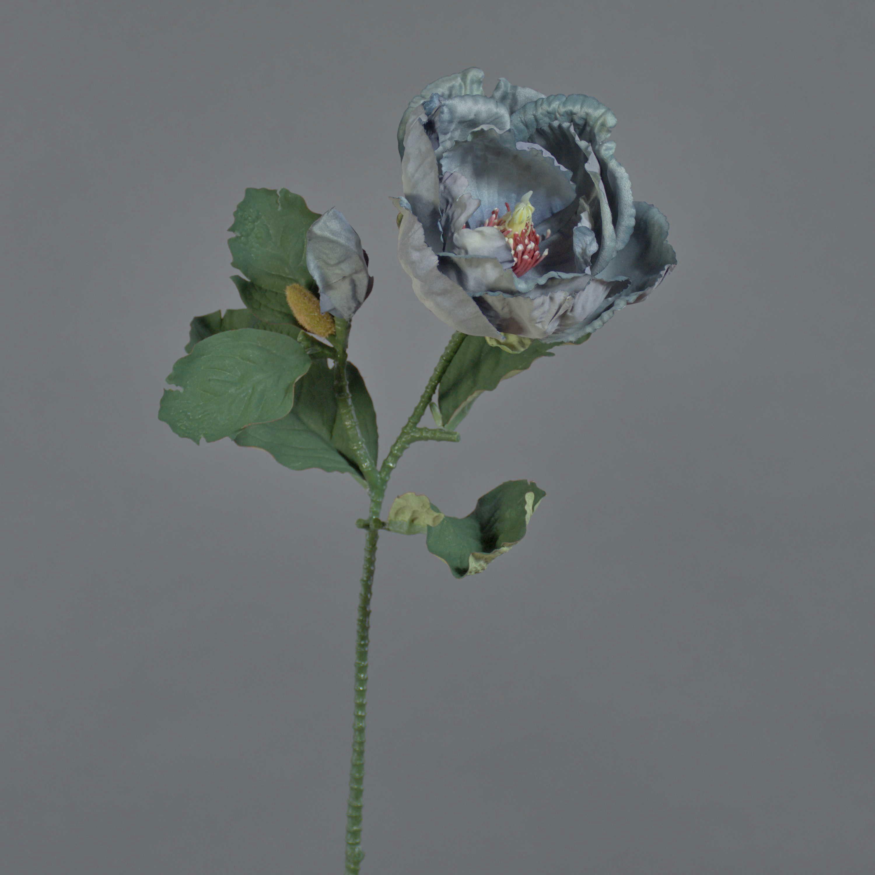 Kunstblume Magnolie GARETHO, Eco Collection, grau-blau, 70cm, Ø10cm Magnolie, artplants, Höhe 70.0 cm