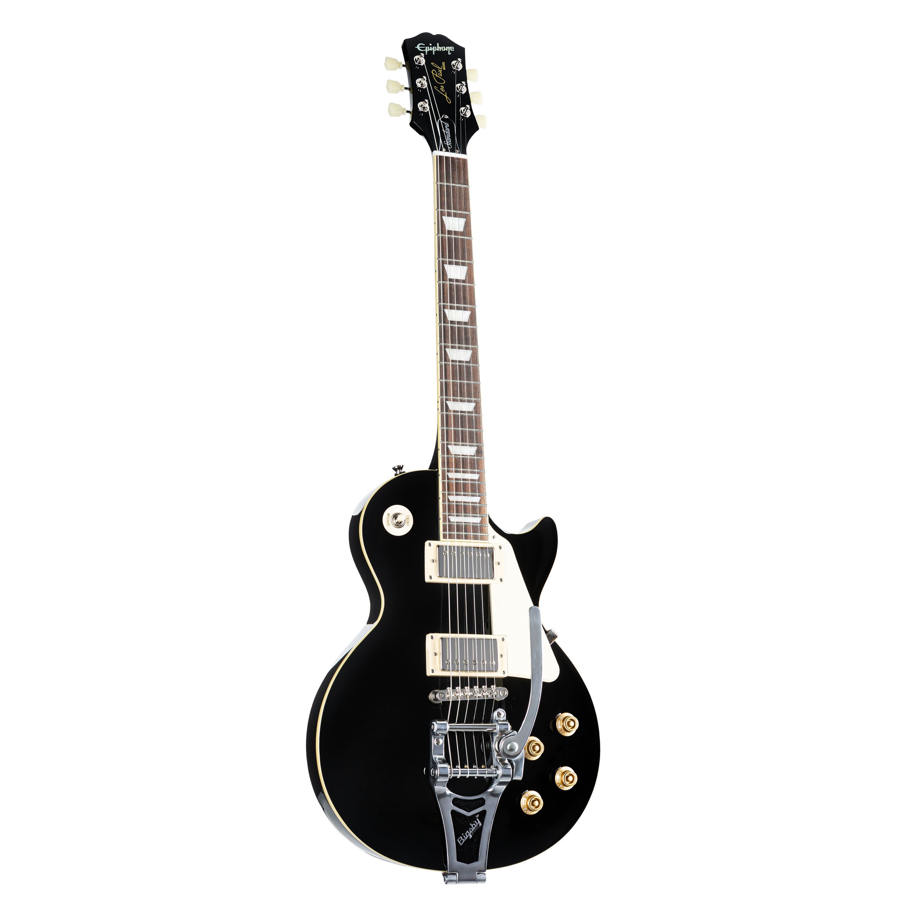 Epiphone E-Gitarre, E-Gitarren, Single Cut Modelle, Les Paul Standard '50s Bigsby Ebony - Single Cut E-Gitarre