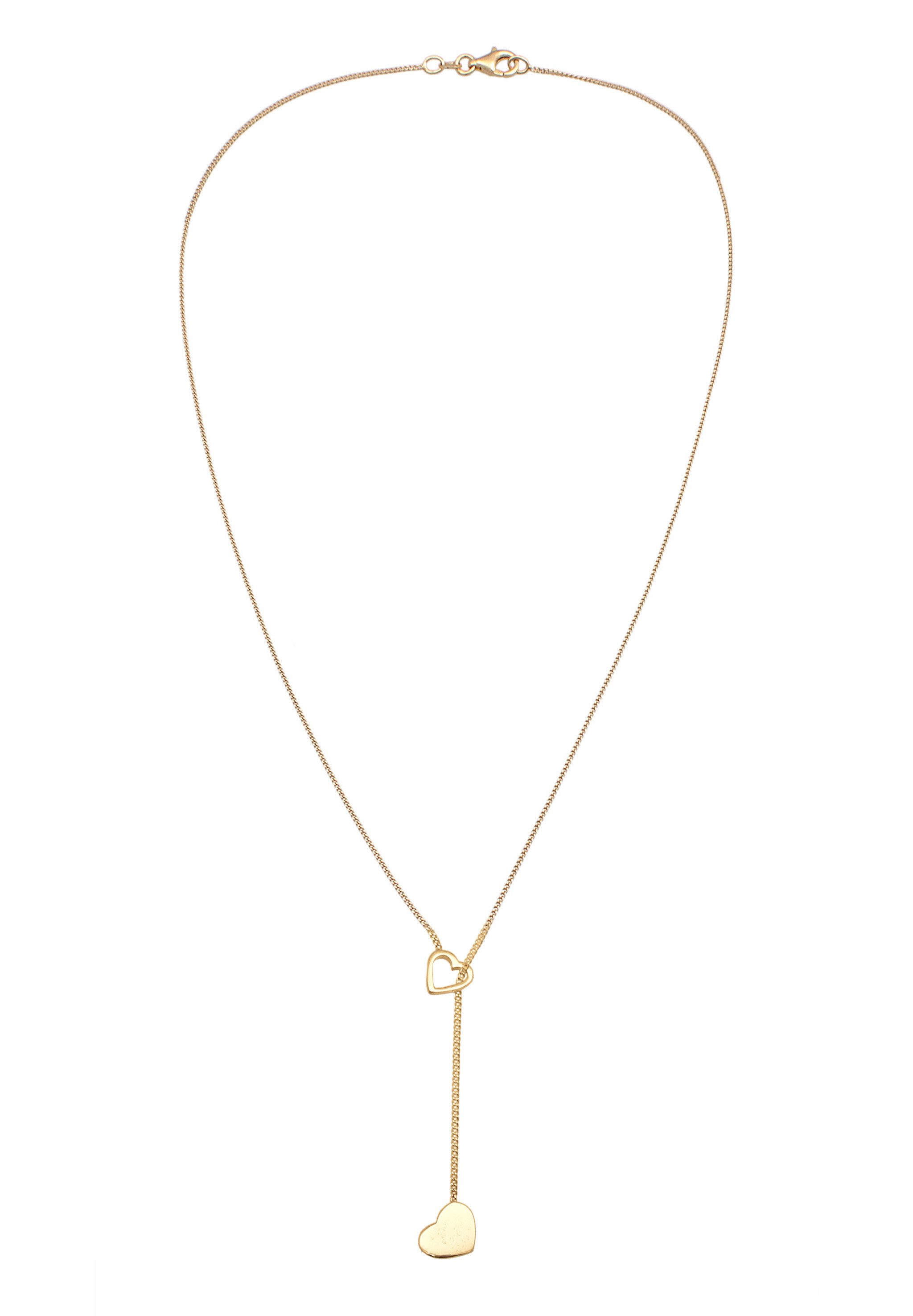 Elli Kette ohne Anhänger Y-Kette Herz Liebe Amore 925 Silber