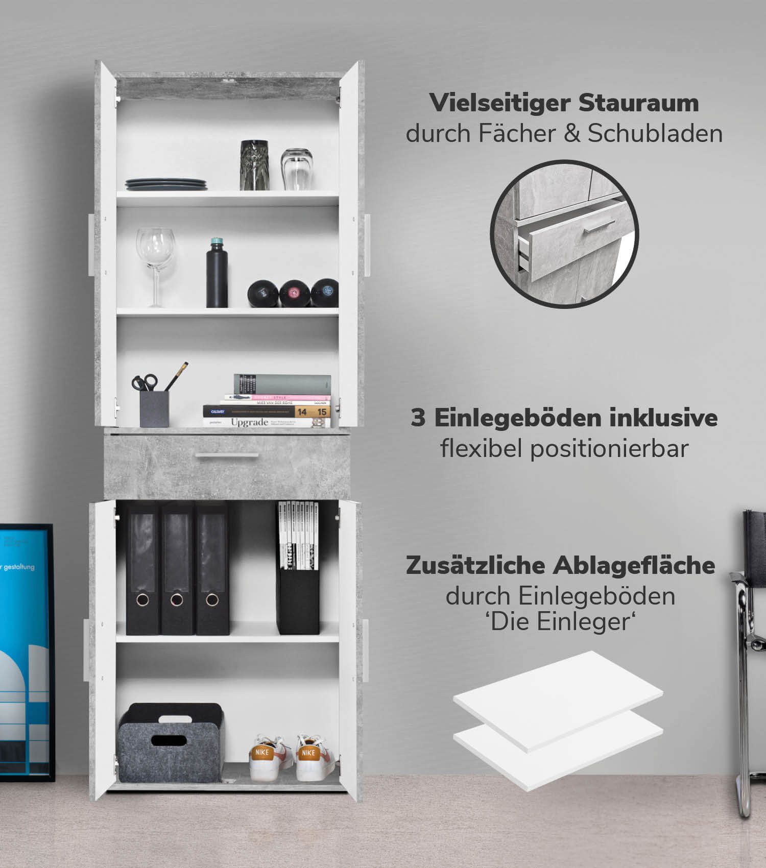mokebo Mehrzweckschrank Der Praktische (60x180 cm, günstig online kaufen
