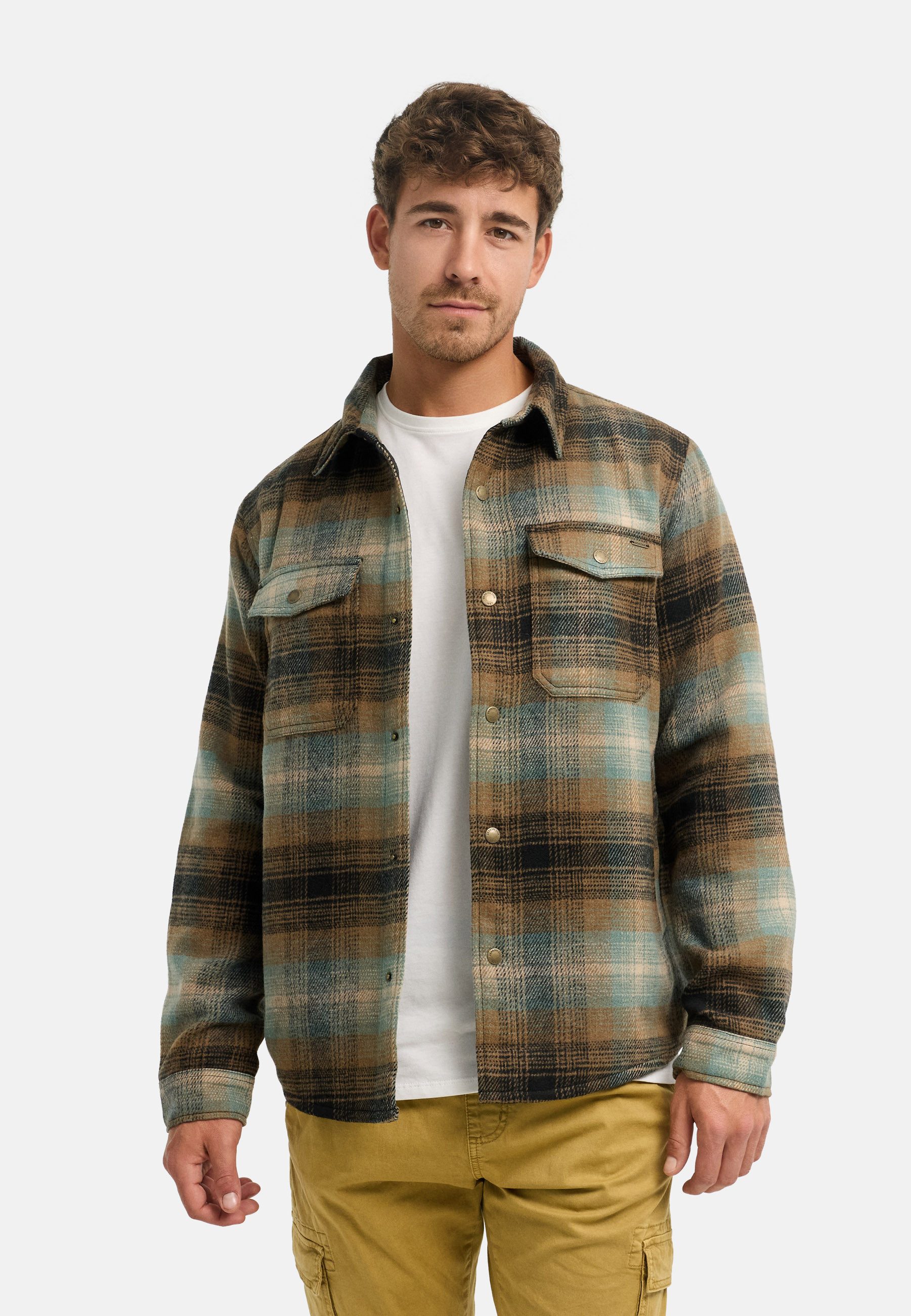 INDICODE Hemdjacke Herren Henderson Übergangsjacke Herrenjacke stilvolle Hemdjacke mit Knopfleiste
