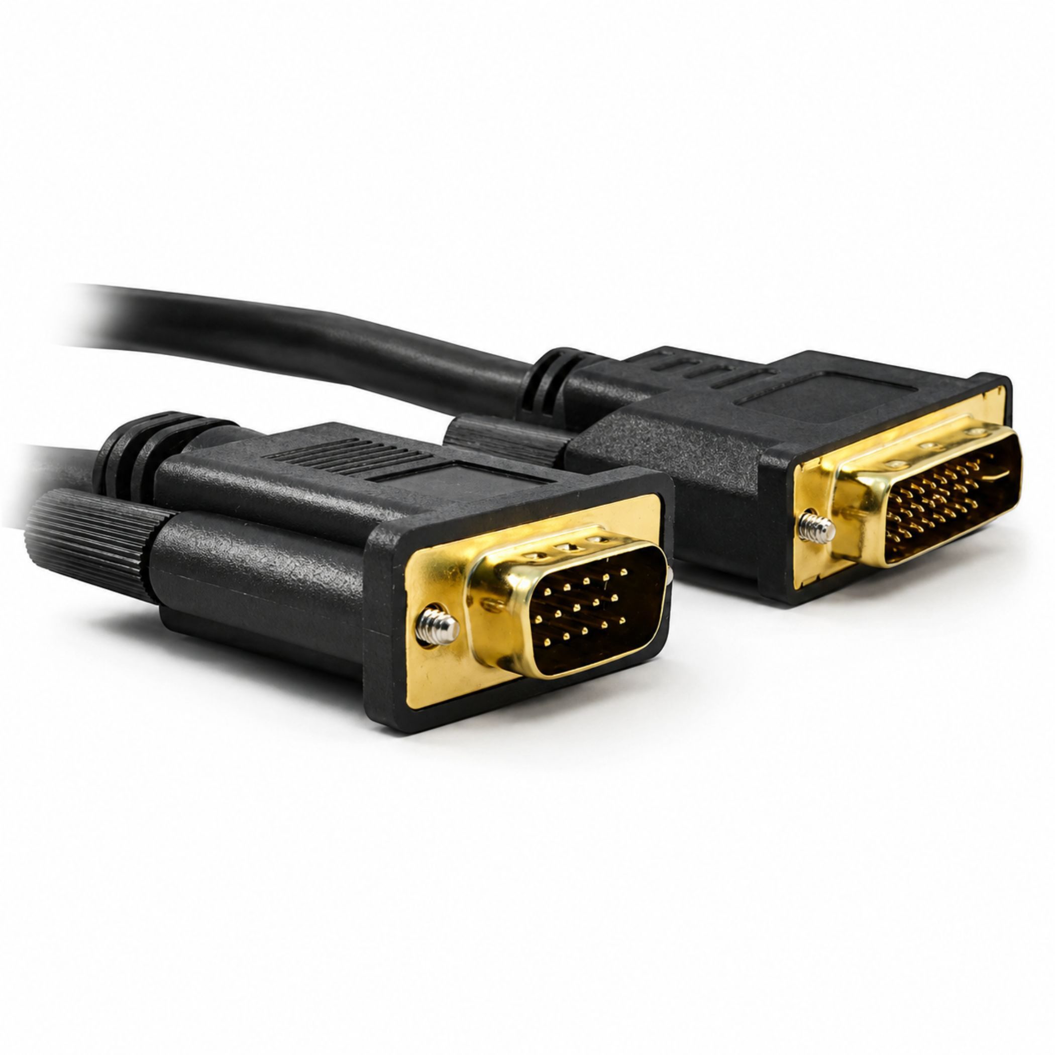 Bolwins O33 DVI-D VGA Adapterkabel 25cm 24+1 Stecker M/M, PC/Monitor HDTV/DVD Computer-Kabel, DVI-D 24+1 Pin Stecker, VGA 15-pol Stecker (25 cm), 25cm Kabel, 10 – Bild 3 von 5