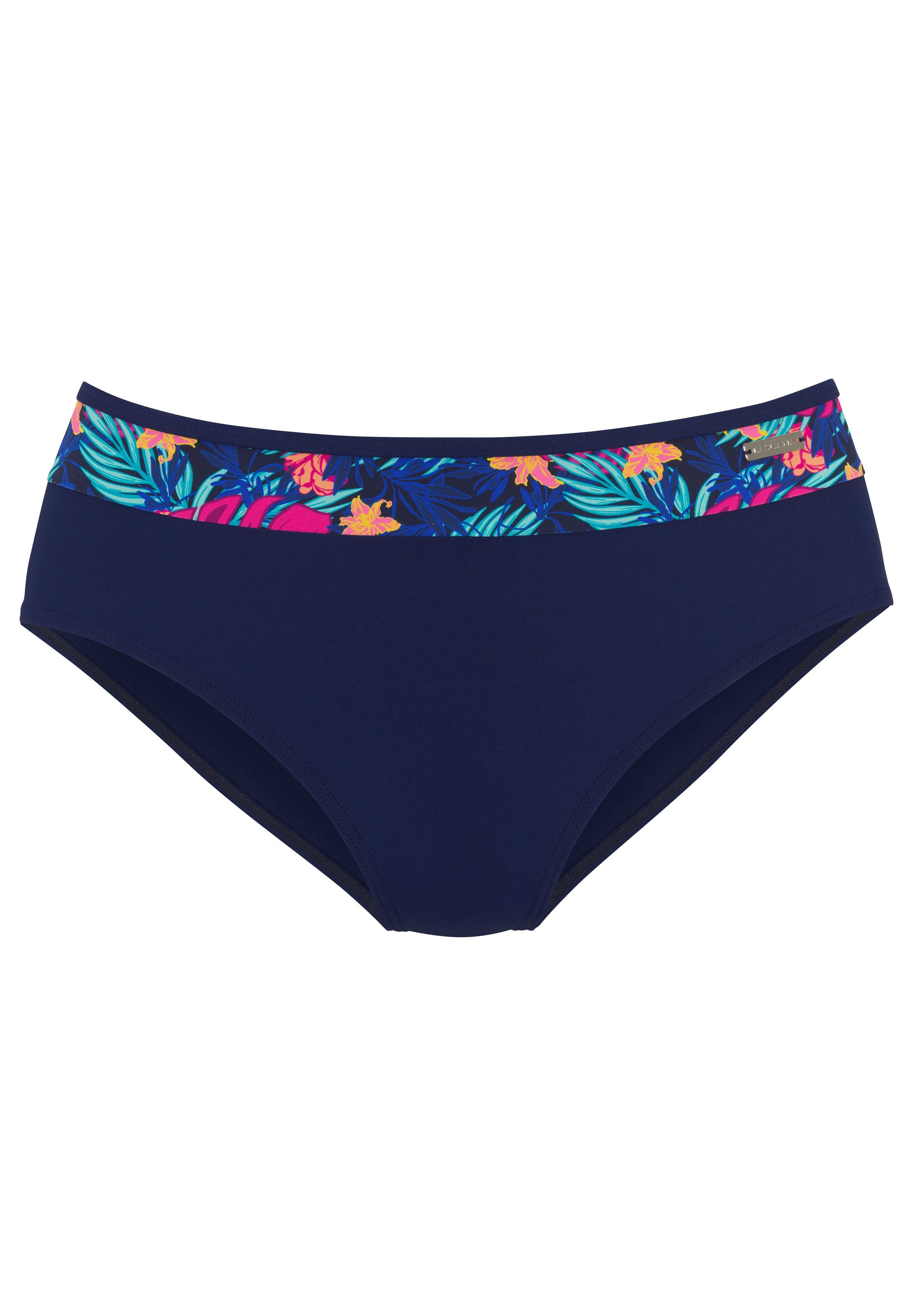 LASCANA Bikini-Hose mit bedruckter Blende am günstig online kaufen