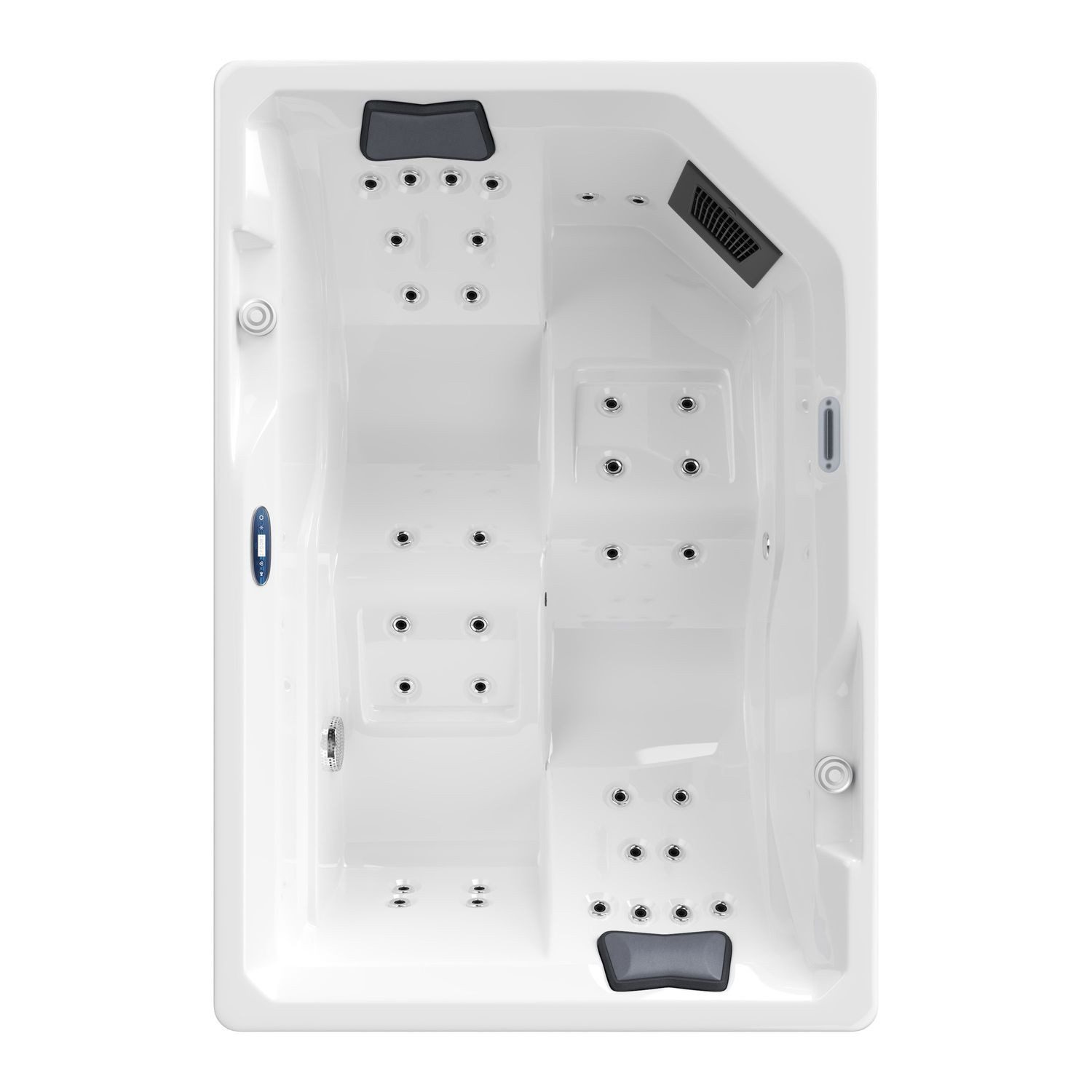 TroniTechnik Whirlpool Outdoor Spa GALERA weiß 190x130, Sanitäracryl, mit integrierter Heizung, Massage, LED