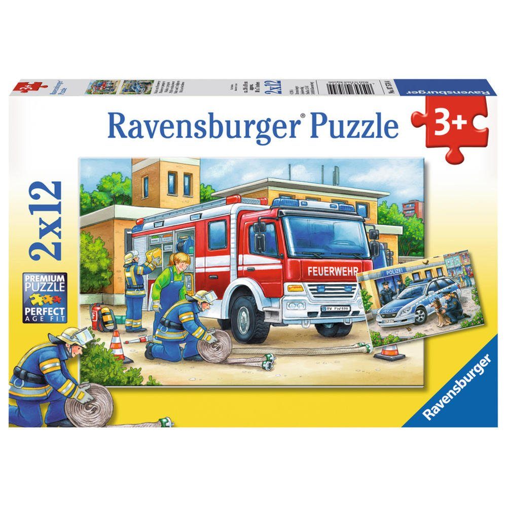 Ravensburger Puzzleteile 24 Polizei Puzzle Feuerwehr, und