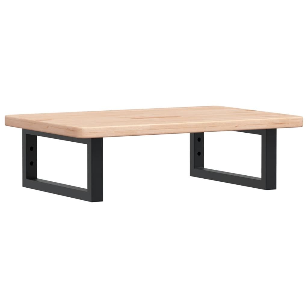 vidaXL Badezimmerspiegelschrank Waschtischplatte mit Halterung Stahl und Massivholz Eiche (1-St)