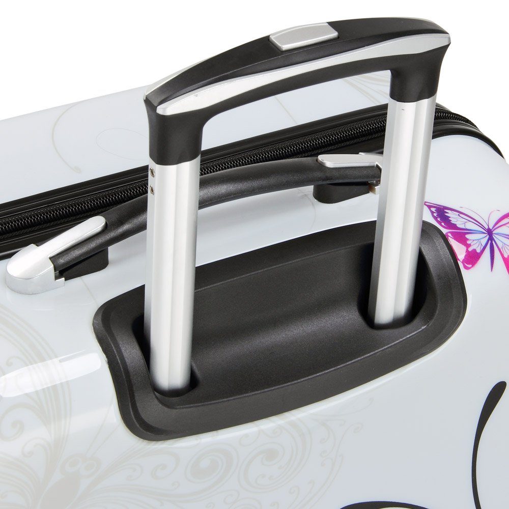 Deuba Trolleyset, Reisekoffer Trolley Koffer ABS PC Gehäuse Zwilllingsrolle Schloss