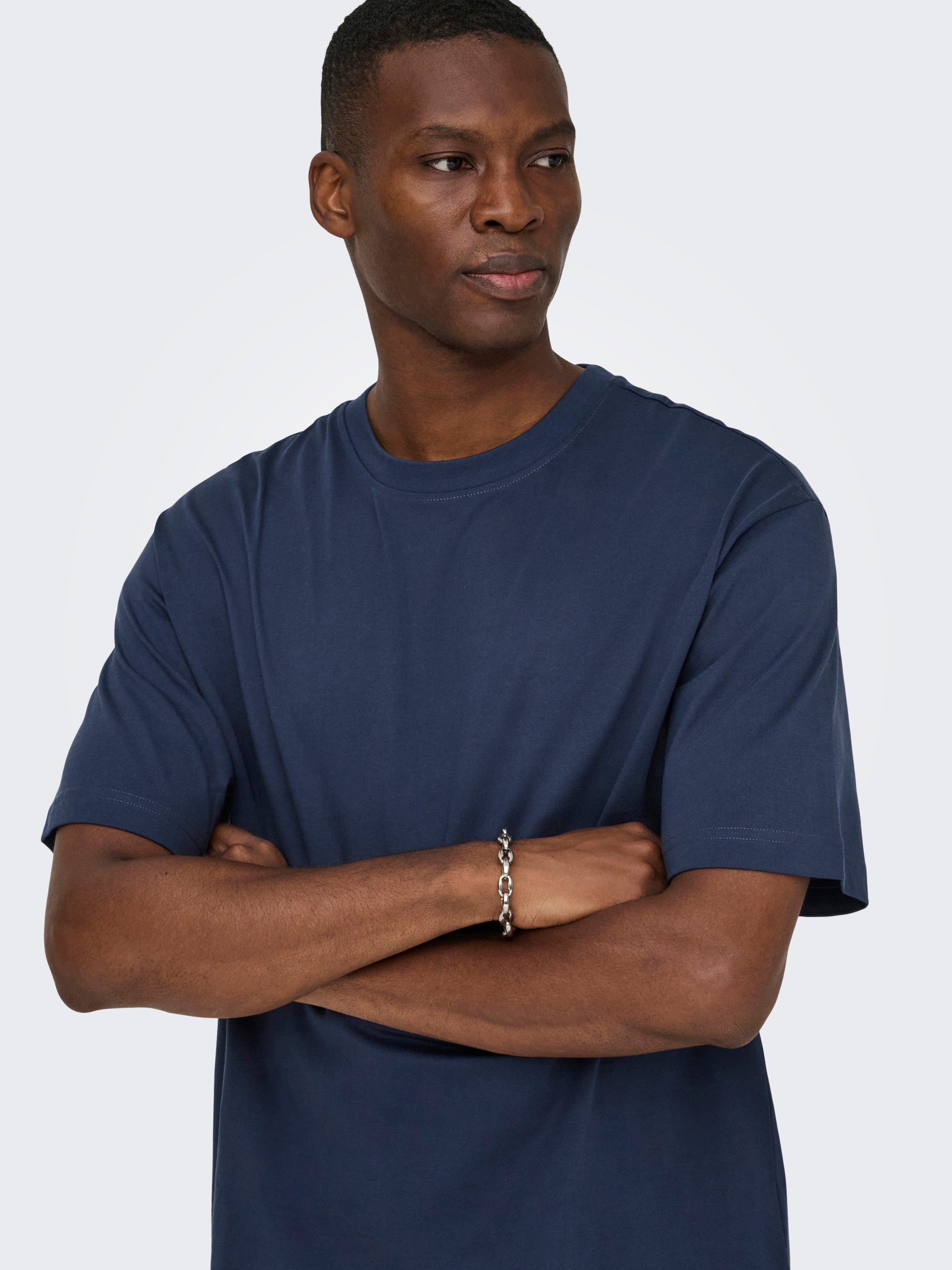 ONLY & SONS Rundhalsshirt ONSFRED RLX SS TEE Baumwolle, relaxed fit günstig online kaufen
