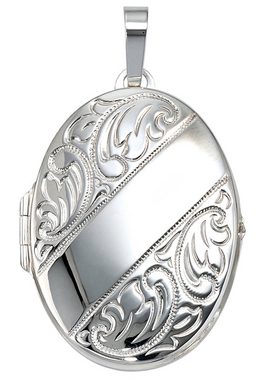 JOBO Medallionanhänger Anhänger Medaillon oval, 925 Silber