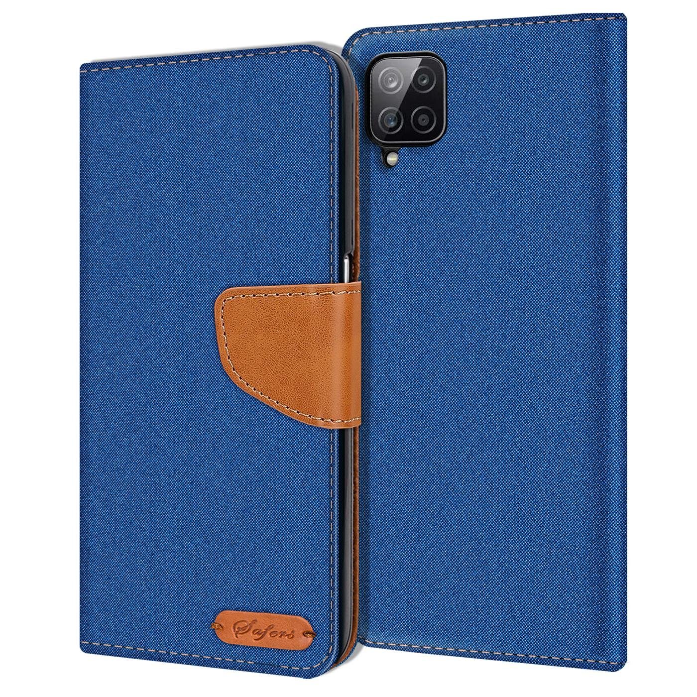 CoolGadget Handyhülle Denim Schutzhülle Flip Case für Samsung Galaxy M32 6,4 Zoll, Book Cover Handy Tasche Hülle für Samsung M32 Klapphülle