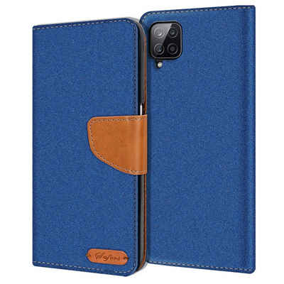 CoolGadget Handyhülle Denim Schutzhülle Flip Case für Samsung Galaxy M32 6,4 Zoll, Book Cover Handy Tasche Hülle für Samsung M32 Klapphülle