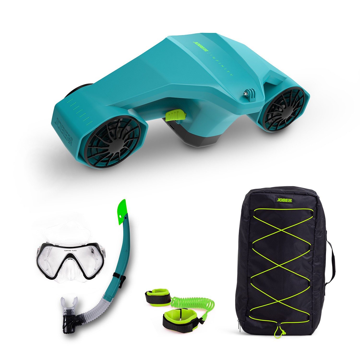 Jobe SUP-Board Jobe Infinity Seascooter Package Tauchscooter Set mit Brille und