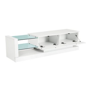 Celya TV-Schrank Stilvoller TV-Schrank - 1,4m lang,LED-Beleuchtung,60 Zoll TV-Fläche