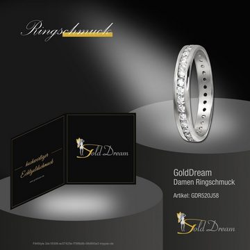 GoldDream Goldring GoldDream Gold Ring Gr.58 weiß (Fingerring), Damen Ring Zirkonia aus 333 Weißgold - 8 Karat, Farbe: silber, weiß