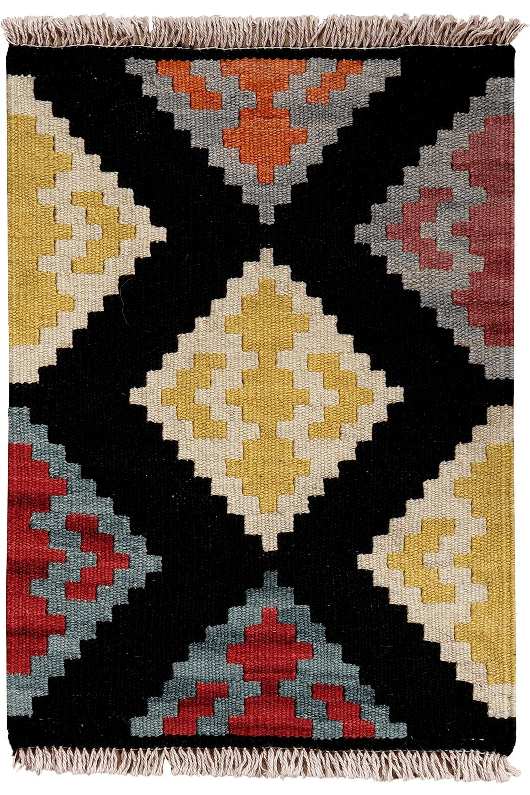 Looma Teppich Kelim Gashgai 59x42cm, rechteckig, Höhe: 5 mm, Gashgai, Schurwolle, Unikat