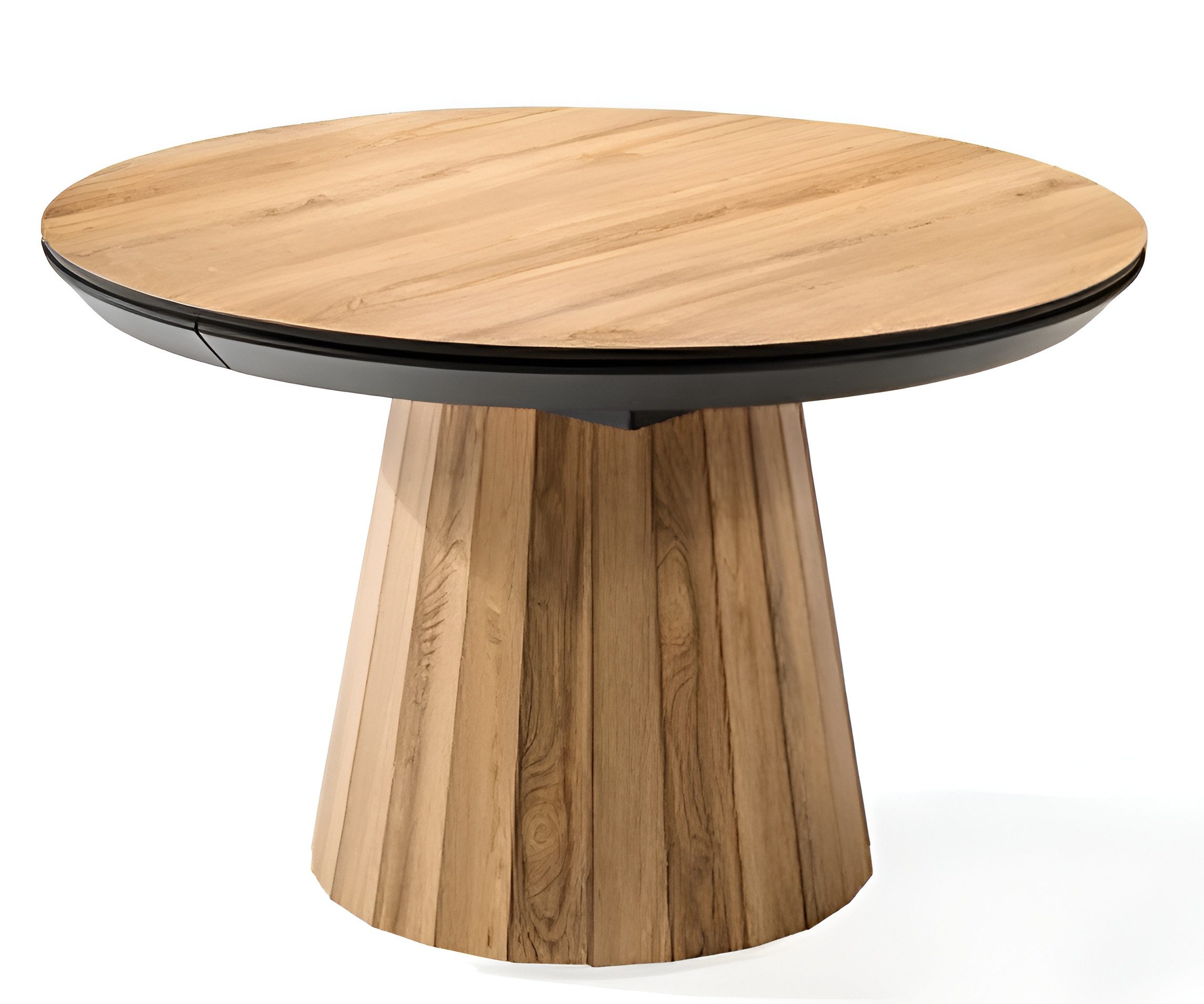 Esstisch Runder Holz-Esstisch in Braun – Luxuriöser Küchentisch fürs Esszimmer