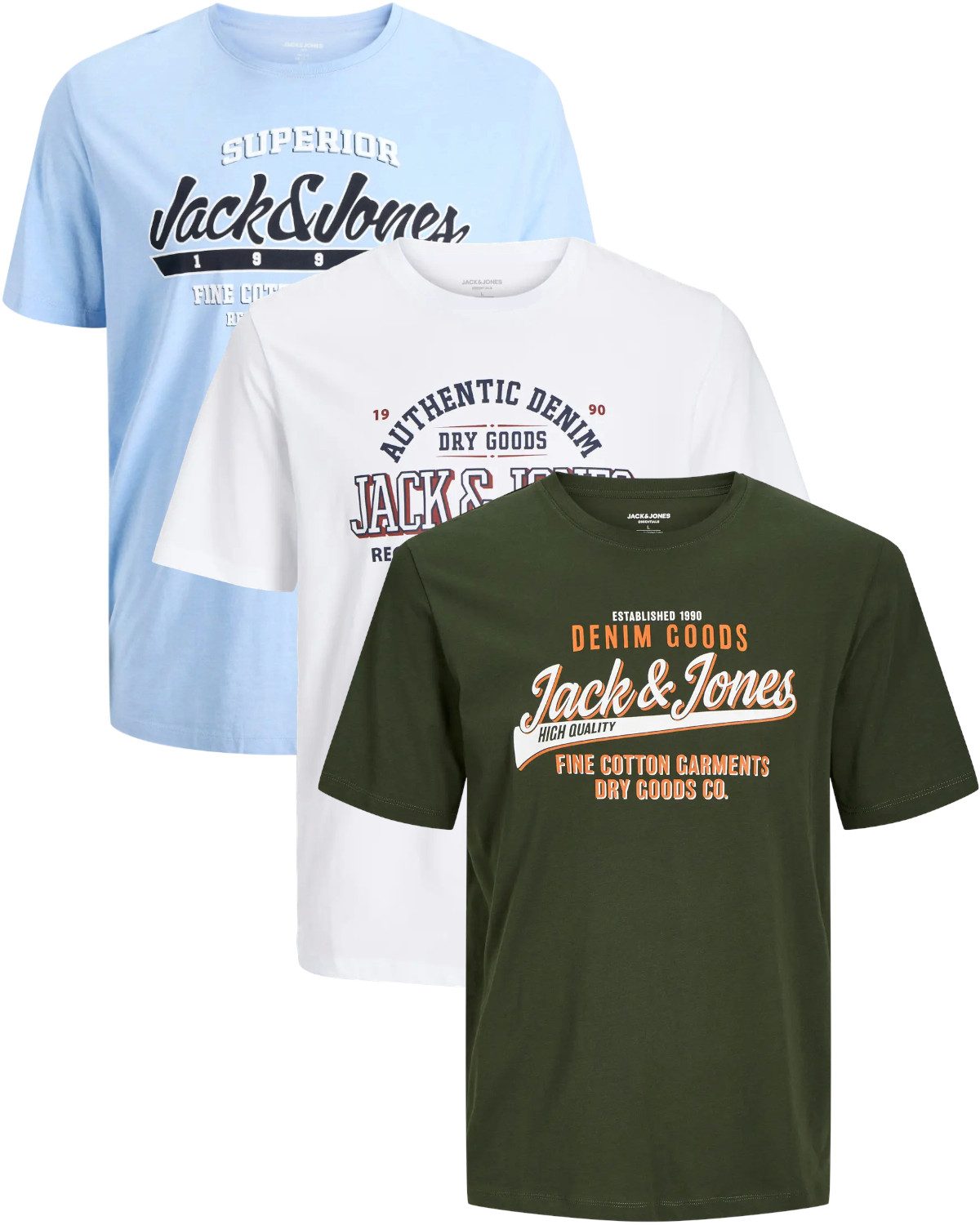 Jack & Jones PlusSize Print-Shirt (Spar-Set, günstig online kaufen