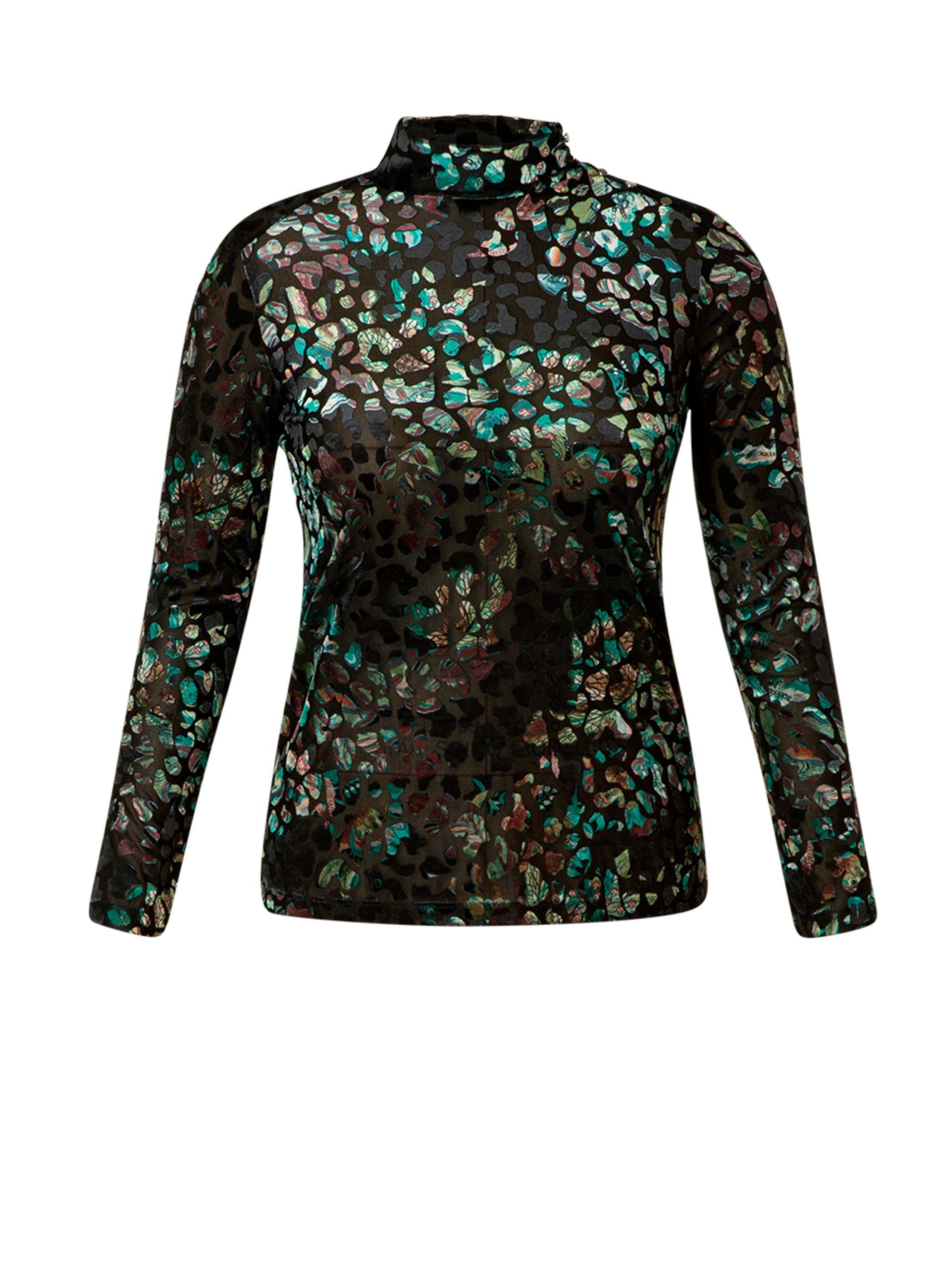 yest Langarmshirt Chrissy mit hohem Kragen