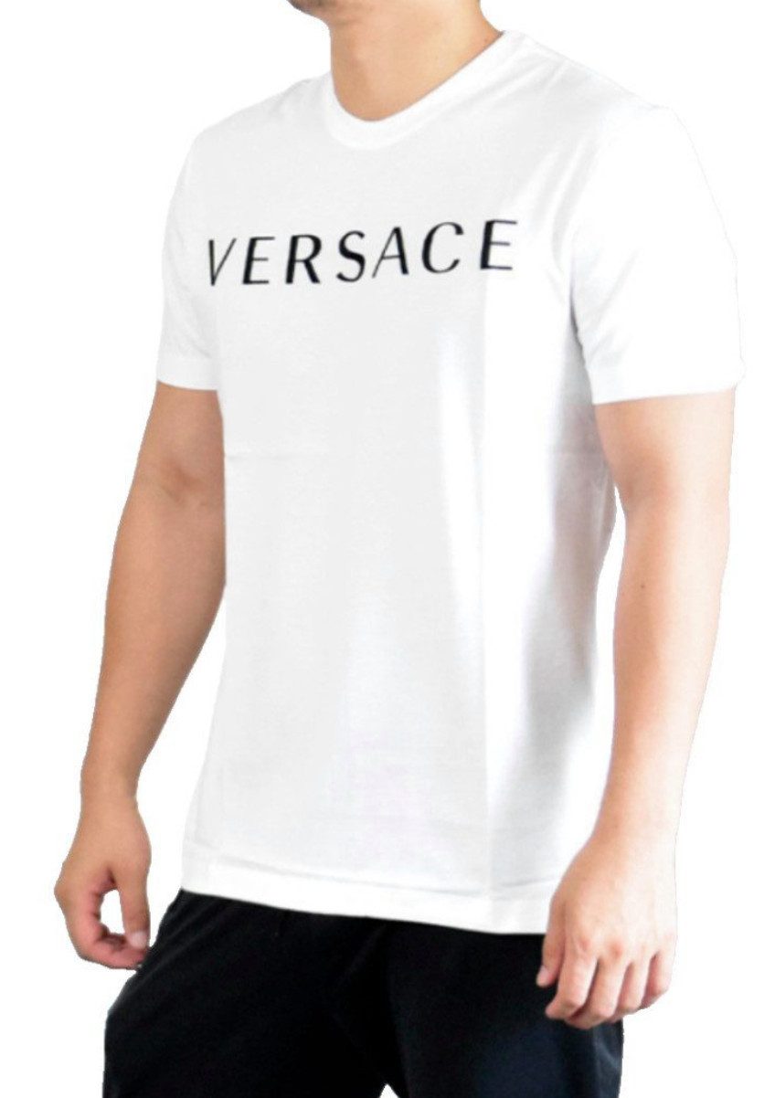 Versace T-Shirt T-Shirt Mainline Embroidery Logo Cotton Retro Shirt Tee Top günstig online kaufen