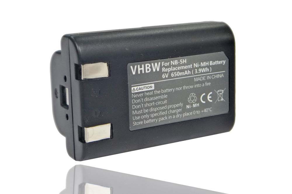 vhbw kompatibel mit Canon PowerShot A50, A5 (zoom), S10, D350, S20 Kamera-Akku NiMH 650 mAh (6 V)