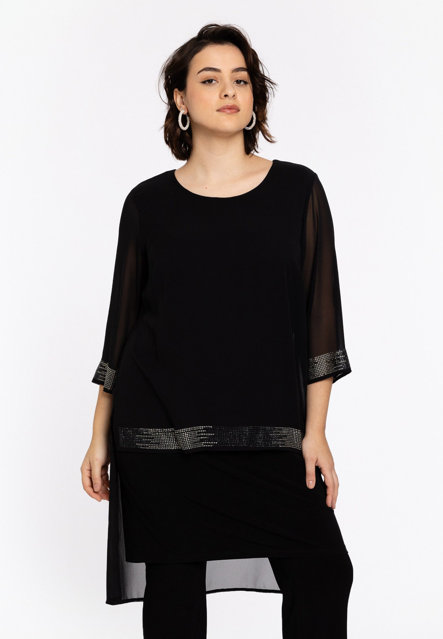 A-Linien-Kleid Damen Kleid mit Langarm