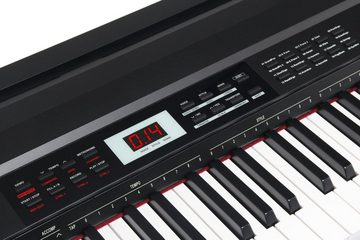 Classic Cantabile Stage-Piano SP-150 Stagepiano mit 88 Soft-Touch Tasten, (Home-Set, inkl. Unterbau, Pianobank, Kopfhörer & Schule), Klaviatur mit Splitfunktion, Lernmodus, USB-MIDI (In/Out)