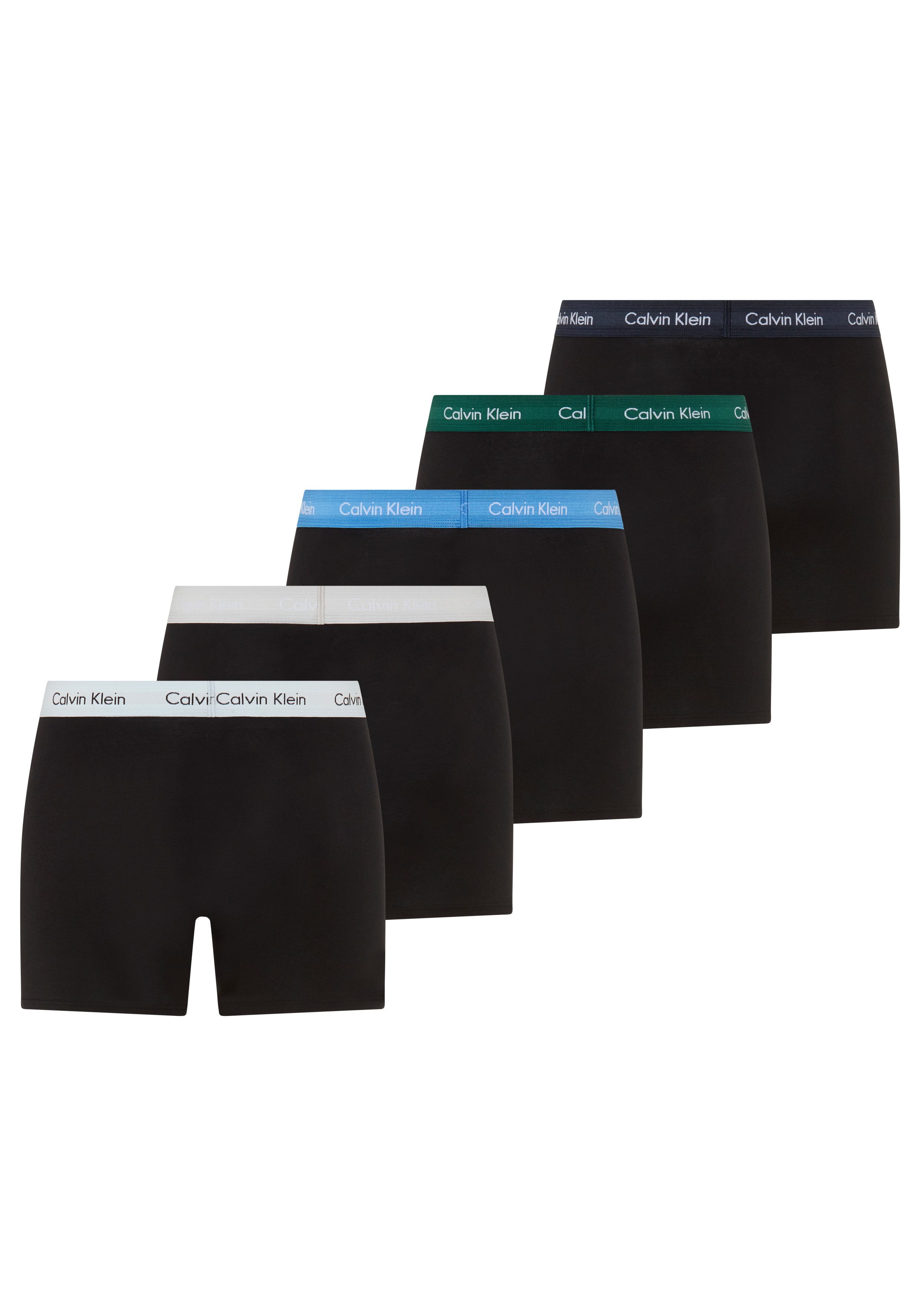 Calvin Klein Underwear Boxer BOXER BRIEF 5PK (Packung, 5-St., 5er-Pack) mit längerem Bein und Logo-Elastikbund (5Stück)