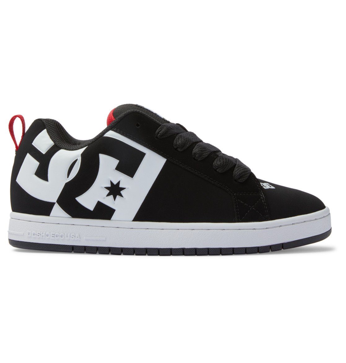 DC Shoes Court Sneaker Black/White/Red Graffik