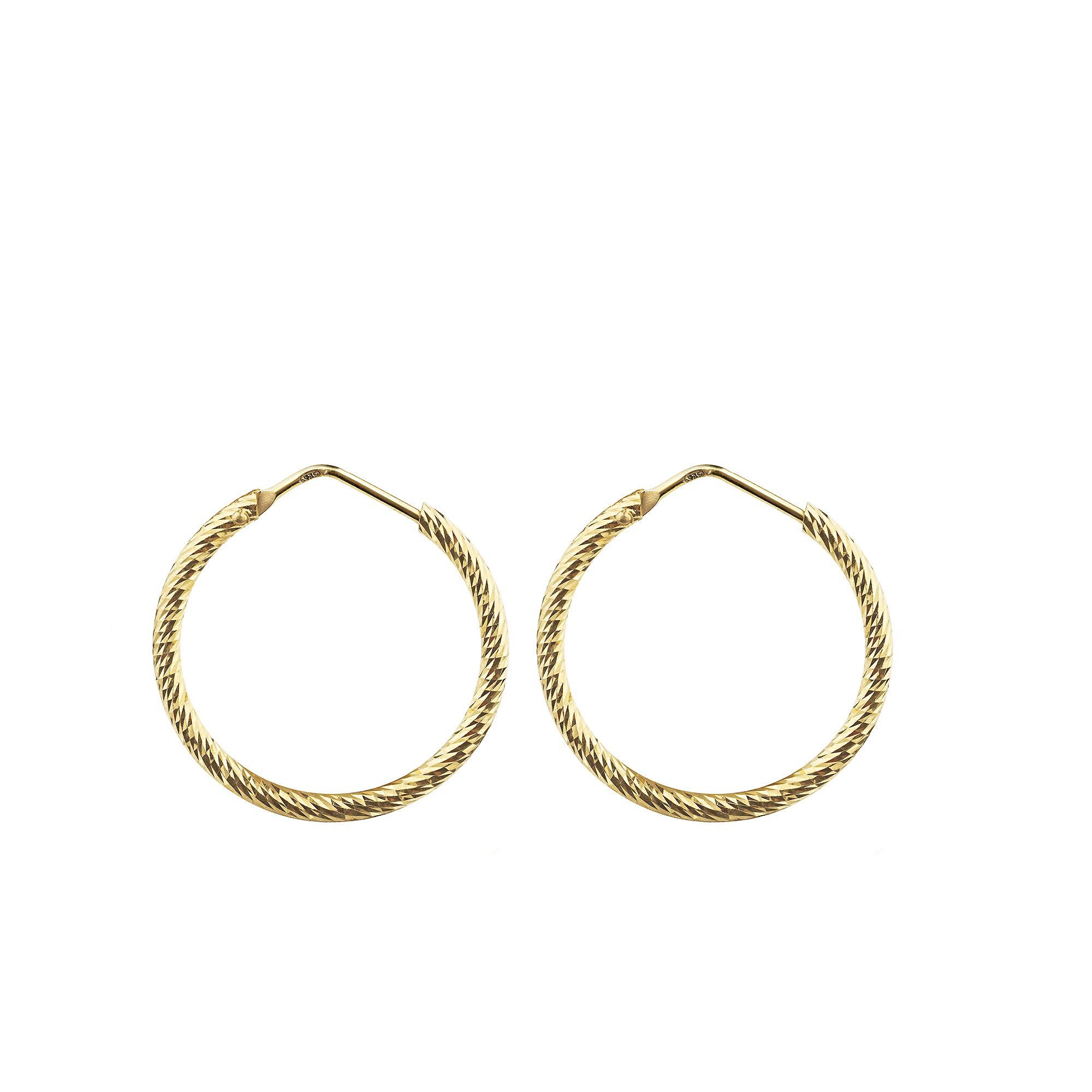 Paar Creolen Schmuck Geschenk Silber 925 Ohrschmuck Ohrringe gedrehte Optik