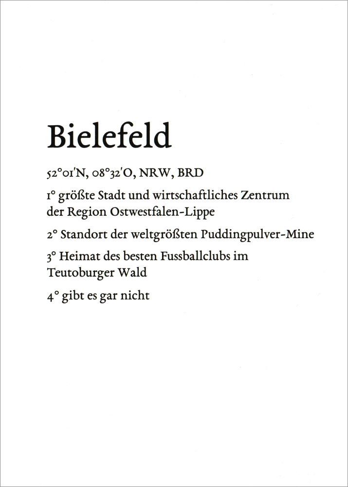 Postkarte Lexikarte "Bielefeld"