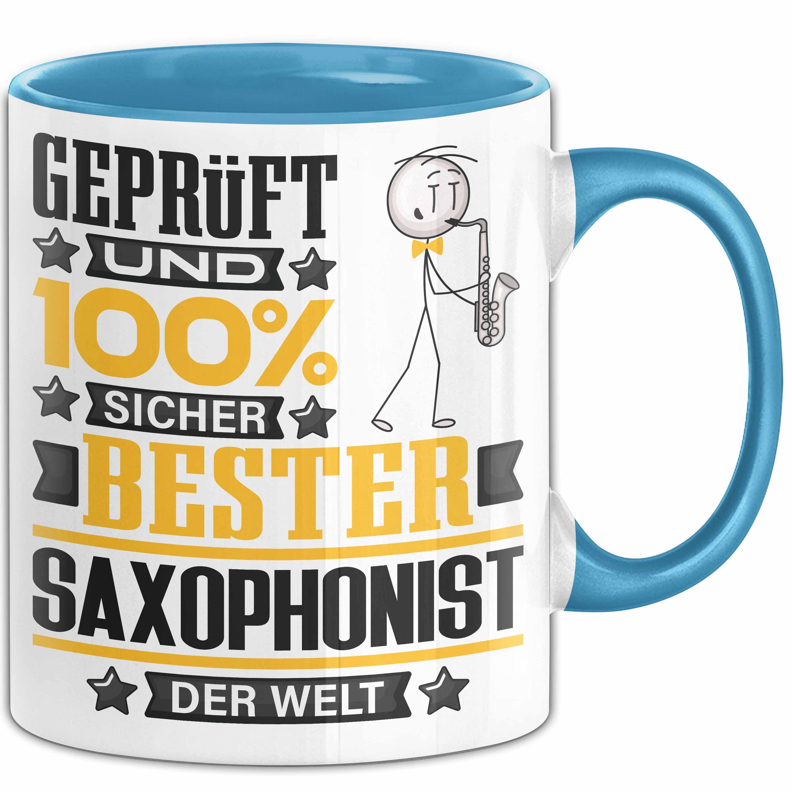 Trendation Tasse Saxophonist Geschenk Lustiger Spruch für Saxophonist Geschenkidee Best, Keramik
