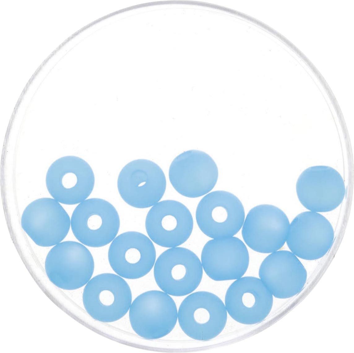 Glorex Bastelperlen Glorex Perle Polaris 6 mm 20 Stück, matt aqua