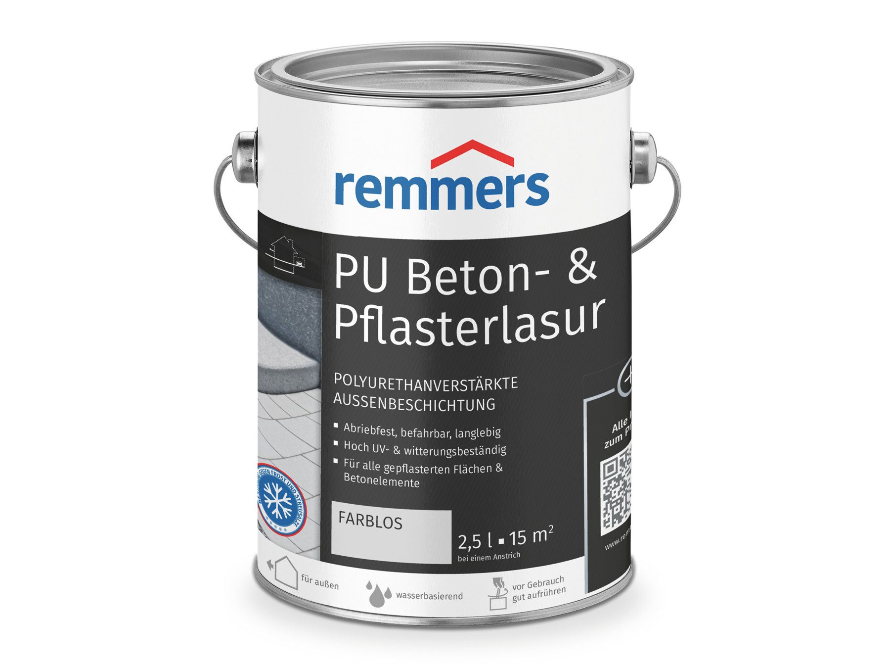Remmers Lasur PU Beton- & Pflasterlasur anthrazit 2,5 Liter