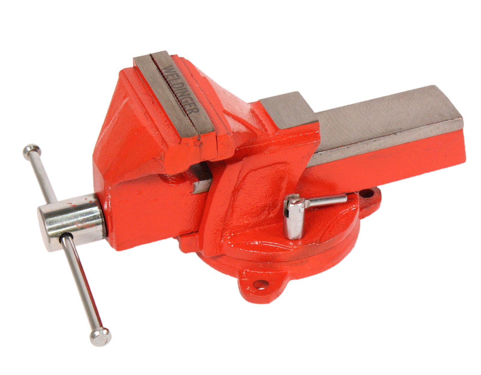 WELDINGER Schraubstock Schraubstock eco 100 mm Backenbreite 360° drehbar Stahl geschmiedet, 1-St., 100 mm, 360° drehbar, integrierte Ambossfläche