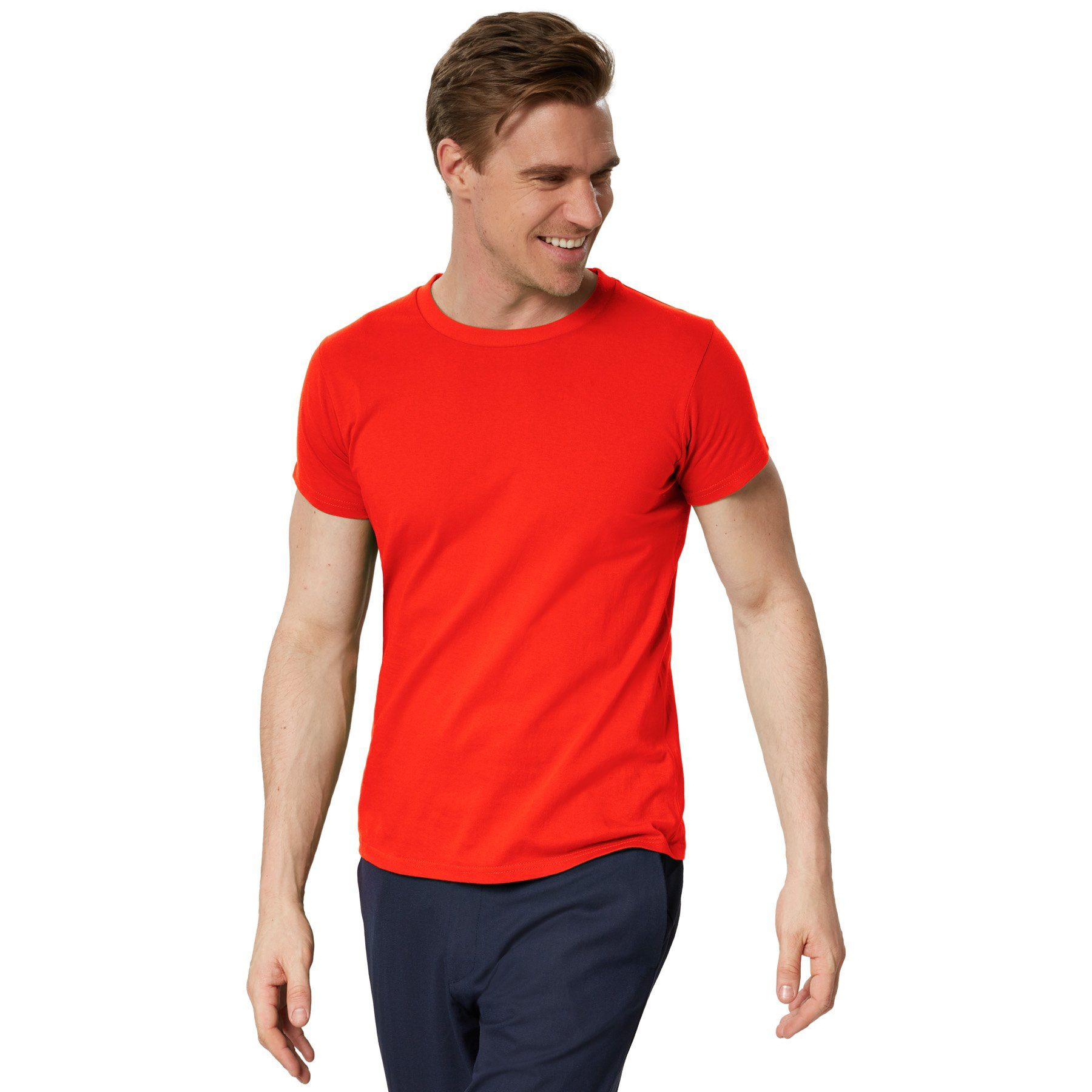 dressforfun T-Shirt T-Shirt Männer Rundhals rot