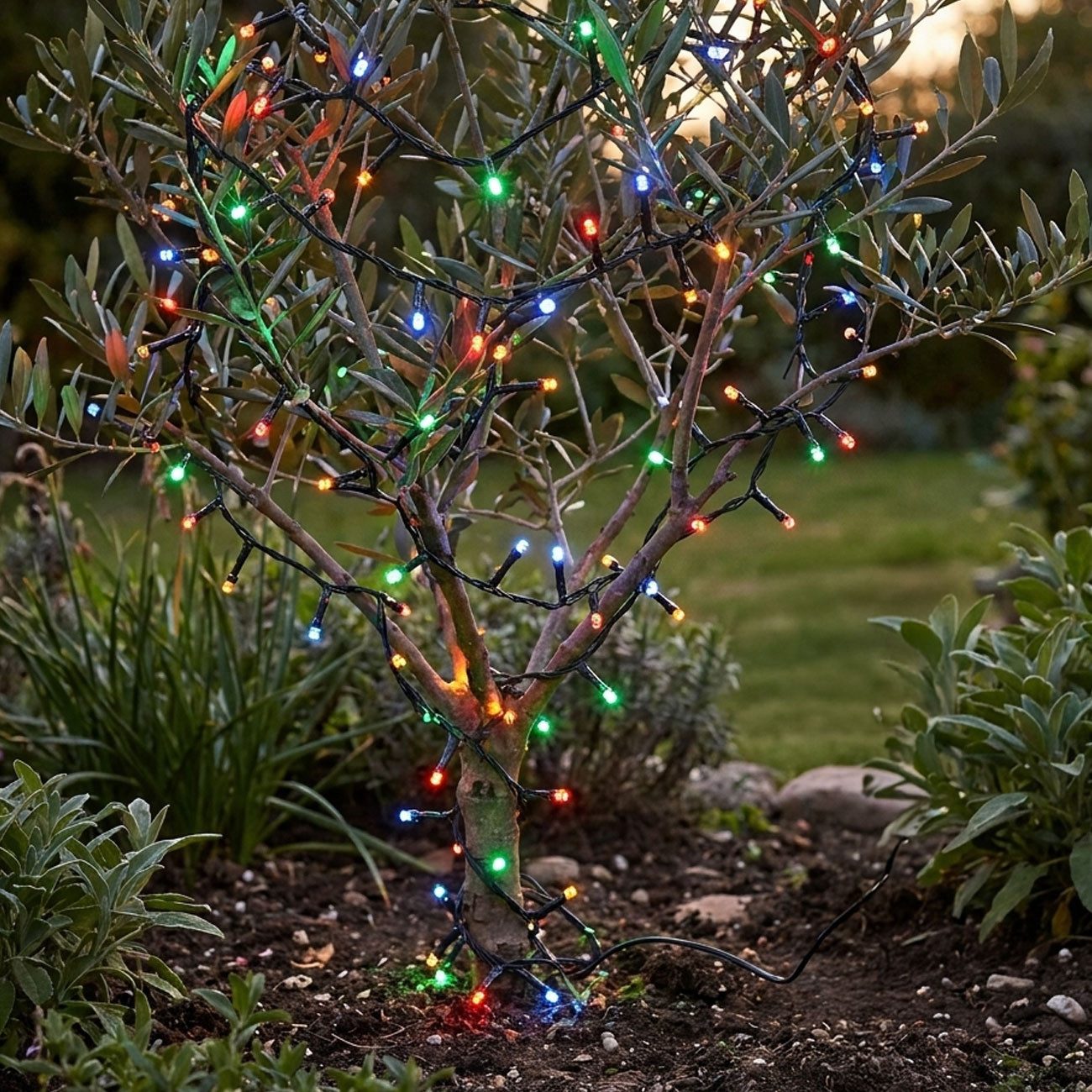 H&S Collection LED-Lichterkette LED Solar Lichterkette 768 LEDs bunt, 13 Modi, USB & Fernbedienung, über USB aufladbar, bis zu 40h Leuchtdauer, Länge 5,6m