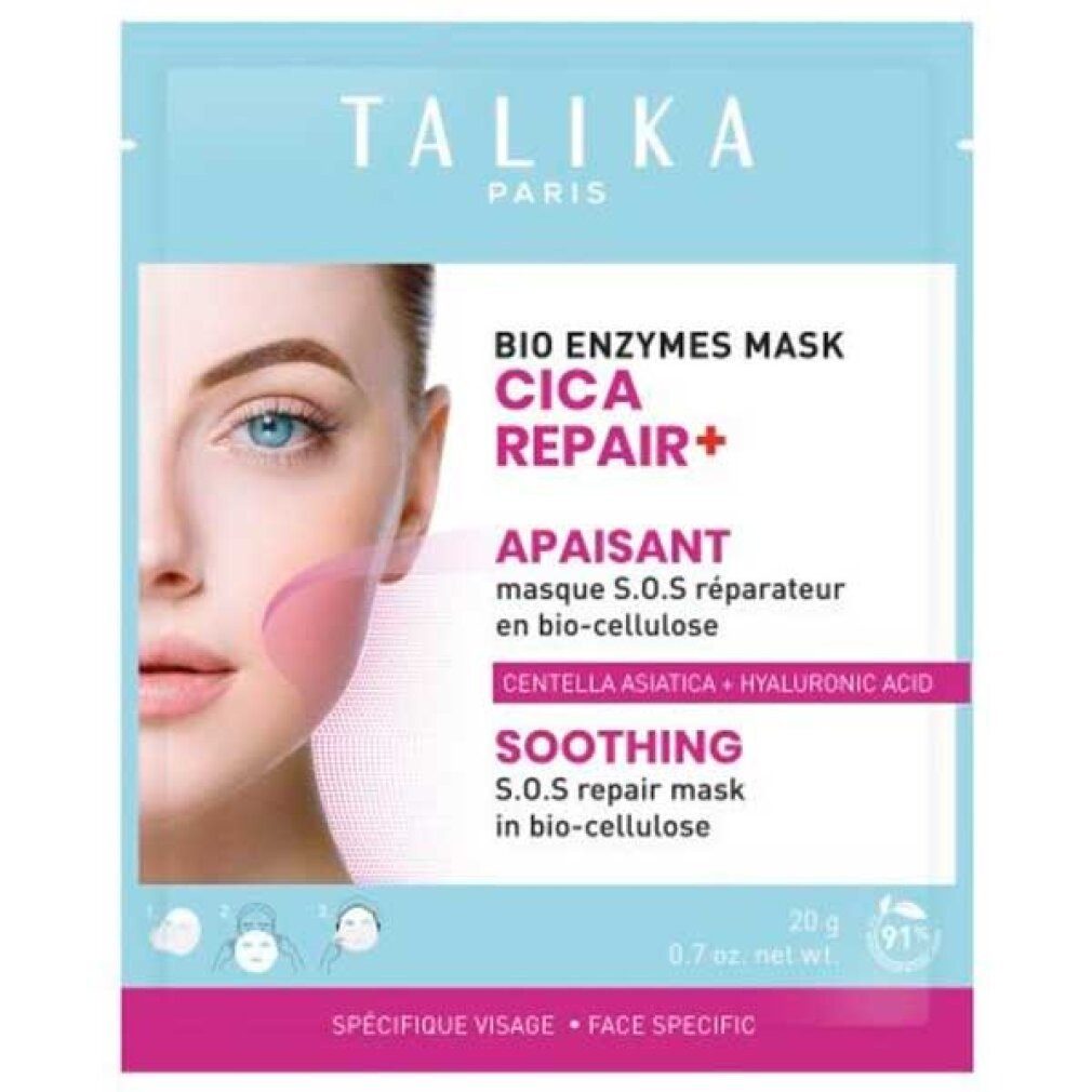 Talika Körperpflegemittel Bio Enzymes Mask Cica Repair+ Beruhigende Maske 20 g
